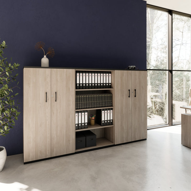 CHOICE Cabinet wall | 4 OH, 2400 x 1490 mm, Nordic oak grey  - 2 Main Image