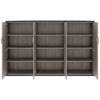 CHOICE Schrankwand | 4OH, 2400 x 1490 mm, Nordeiche grau