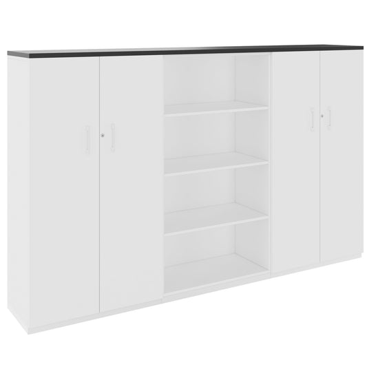 CHOICE Schrankwand | 4OH, 2400 x 1490 mm, Weiss