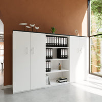 CHOICE Schrankwand | 4OH, 2400 x 1490 mm, Weiss