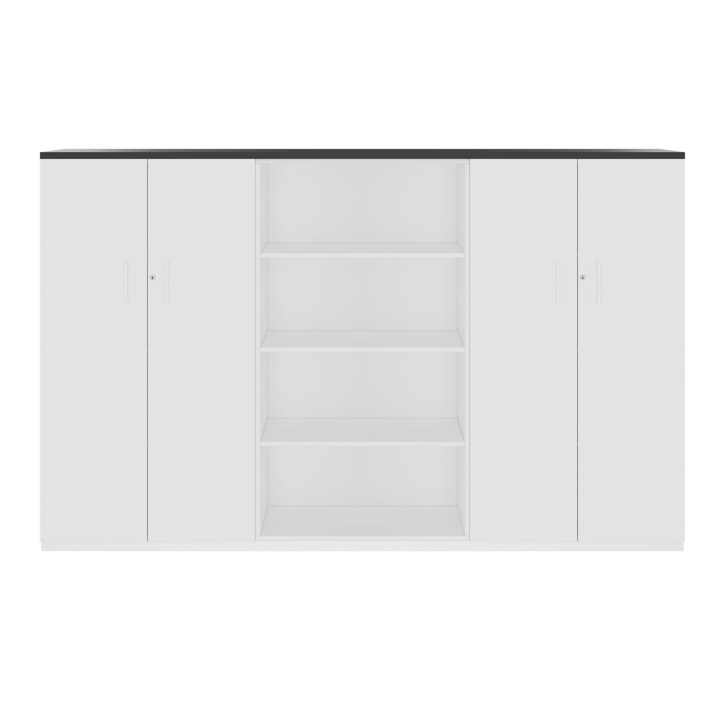 CHOICE Schrankwand | 4OH, 2400 x 1490 mm, Weiss