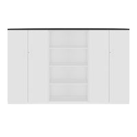 CHOICE Schrankwand | 4OH, 2400 x 1490 mm, Weiss
