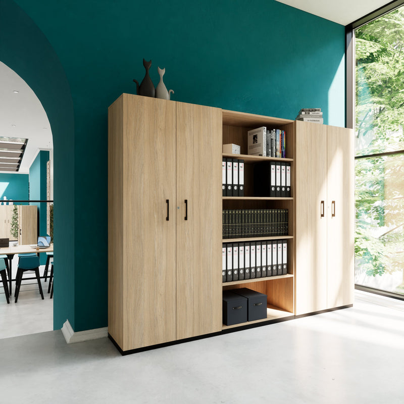 CHOICE Storage wall | 5 OH, 2400 x 1820 mm, Amber Oak  - 2 Main Image