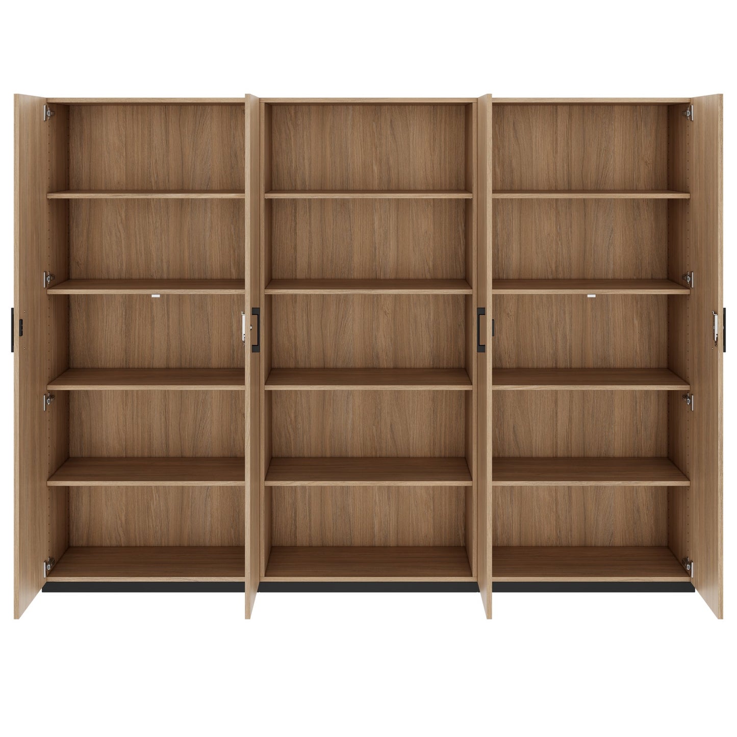 CHOICE Schrankwand | 5OH, 2400 x 1820 mm, Bernsteineiche