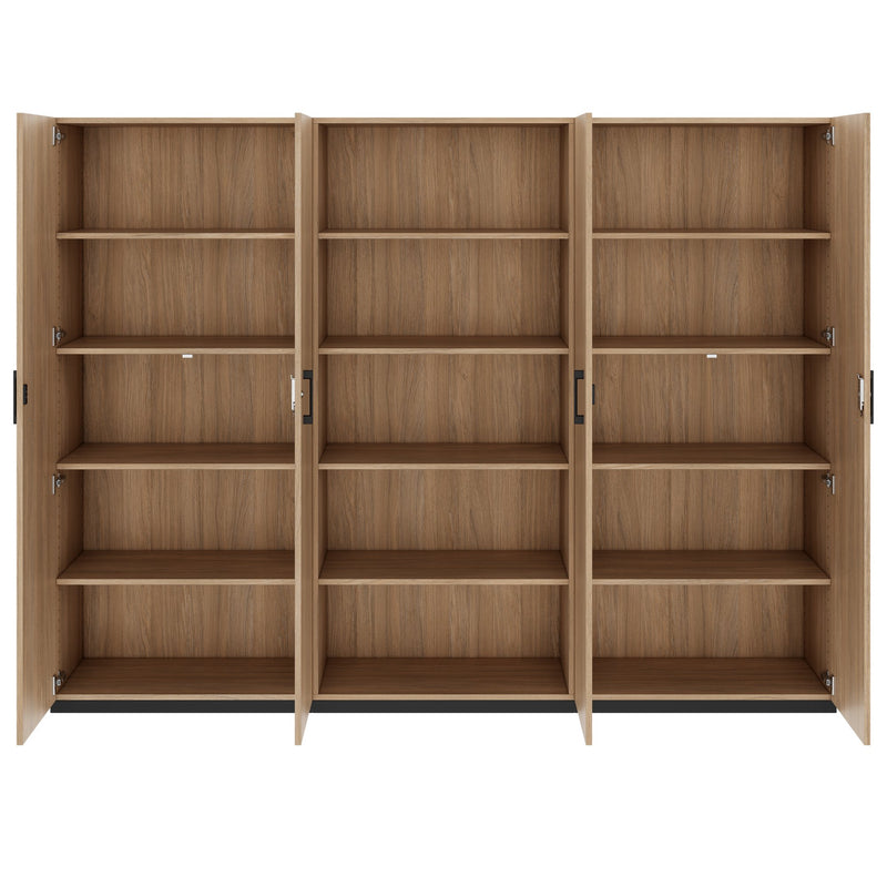CHOICE Storage wall | 5 OH, 2400 x 1820 mm, Amber Oak  - 4 Main Image