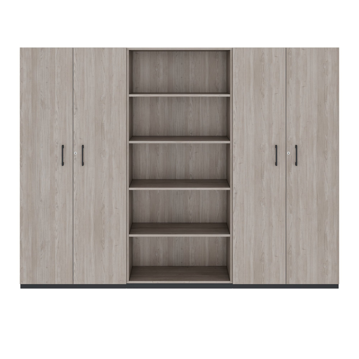 CHOICE Schrankwand | 5OH, 2400 x 1820 mm, Nordeiche grau - 3 Lightbox Main Image