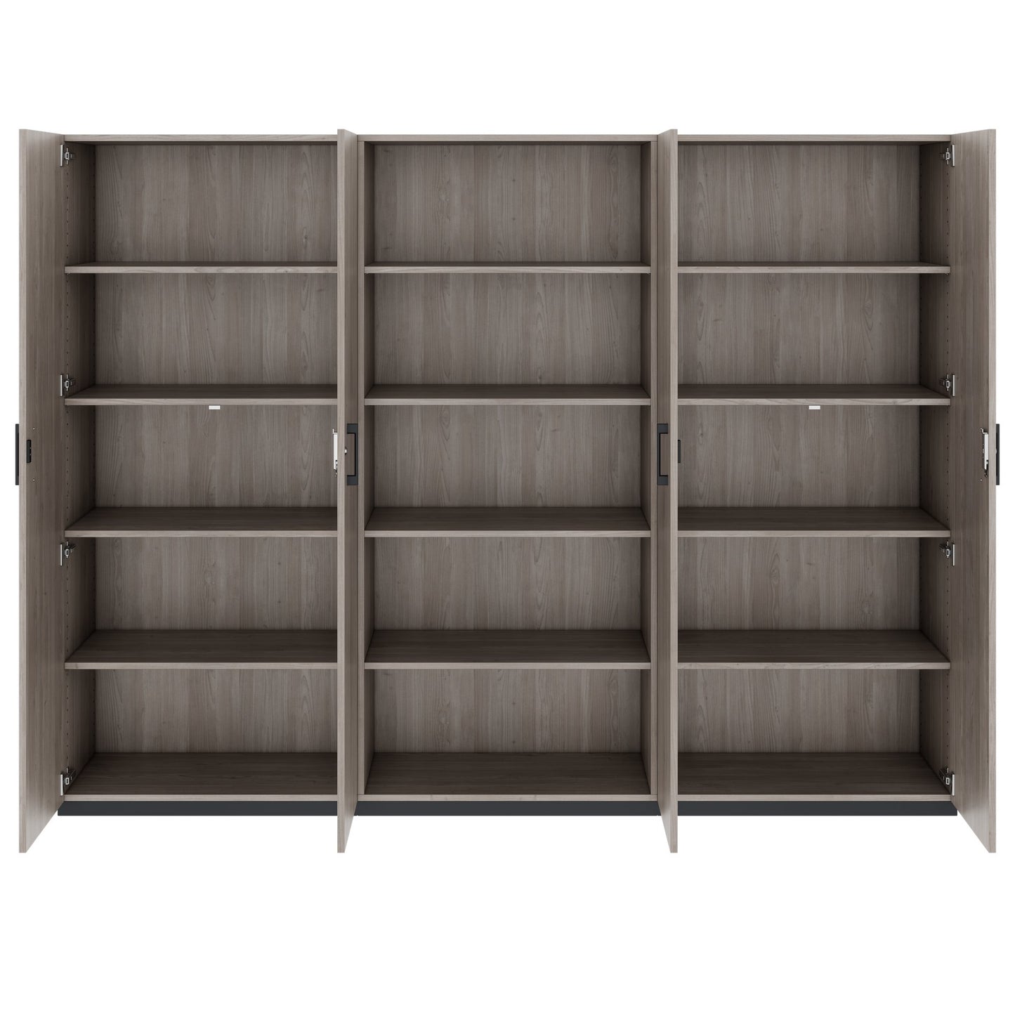 CHOICE Schrankwand | 5OH, 2400 x 1820 mm, Nordeiche grau