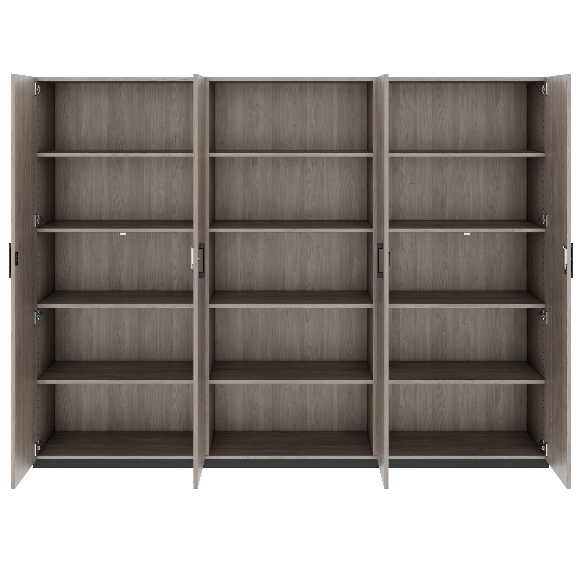 CHOICE Schrankwand | 5OH, 2400 x 1820 mm, Nordeiche grau