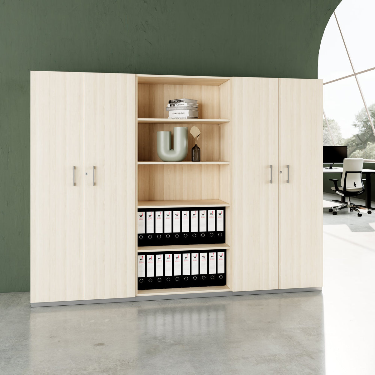 CHOICE Armoire murale | 5 OH, 2400 x 1820 mm, chêne sablé  - 2 Lightbox Main Image
