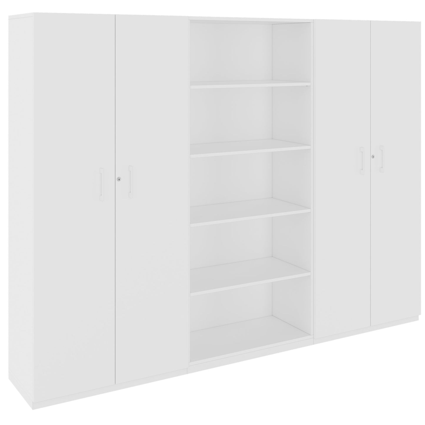 CHOICE Schrankwand | 5OH, 2400 x 1820 mm, Weiss