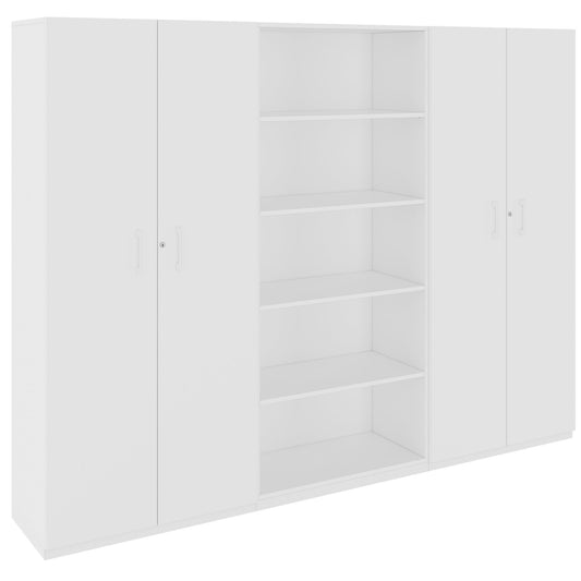 CHOICE Schrankwand | 5OH, 2400 x 1820 mm, Weiss
