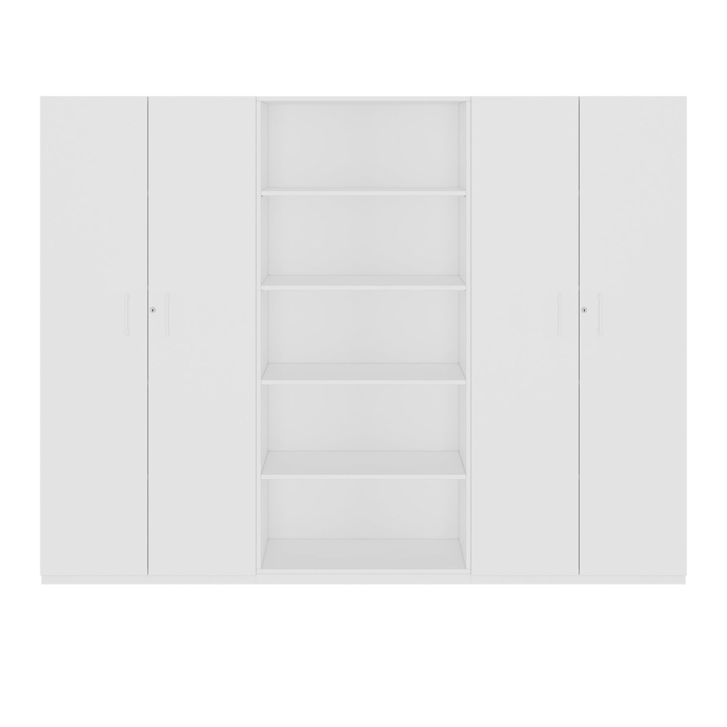 CHOICE Schrankwand | 5OH, 2400 x 1820 mm, Weiss