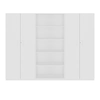 CHOICE Schrankwand | 5OH, 2400 x 1820 mm, Weiss