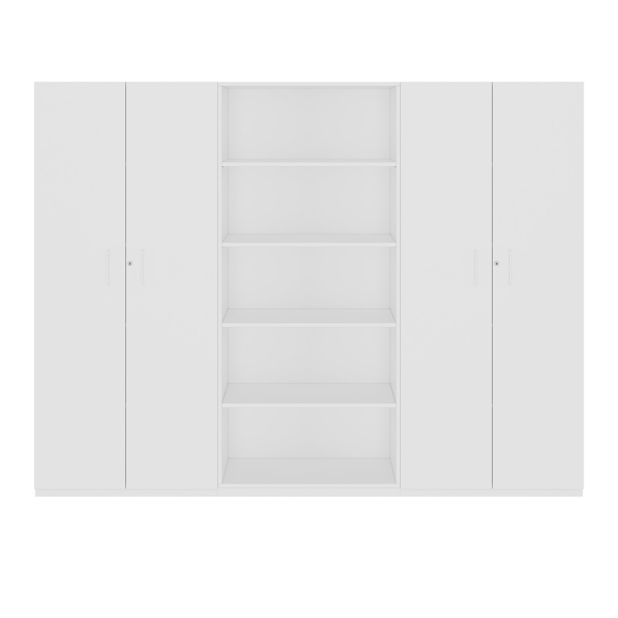 CHOICE Schrankwand | 5OH, 2400 x 1820 mm, Weiss