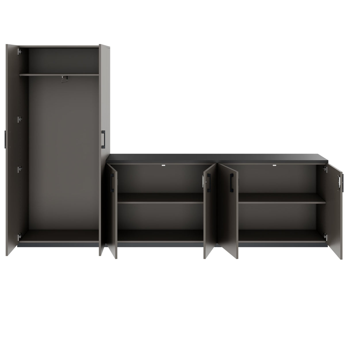 CHOICE Armoire murale | 5 OH, 2800 x 1780 mm, gris cubanit  - 4 Lightbox Main Image