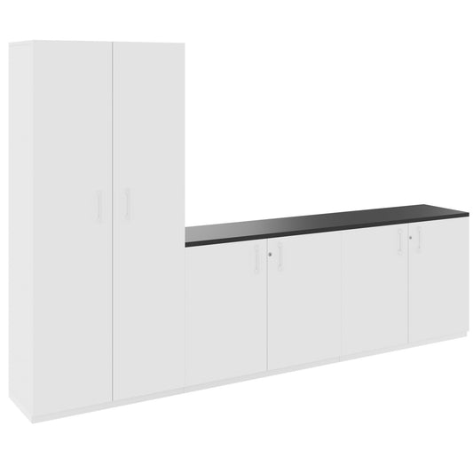 CHOICE Schrankwand | 5OH, 2800 x 1780 mm, Weiss