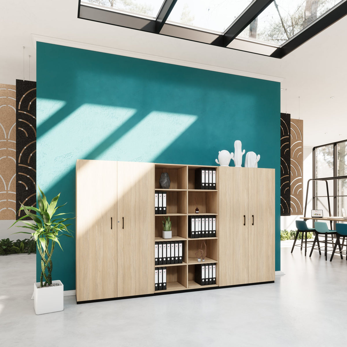 CHOICE Parete attrezzata | 5OH, 3000 x 1820 mm, rovere ambra  - 2 Lightbox Main Image
