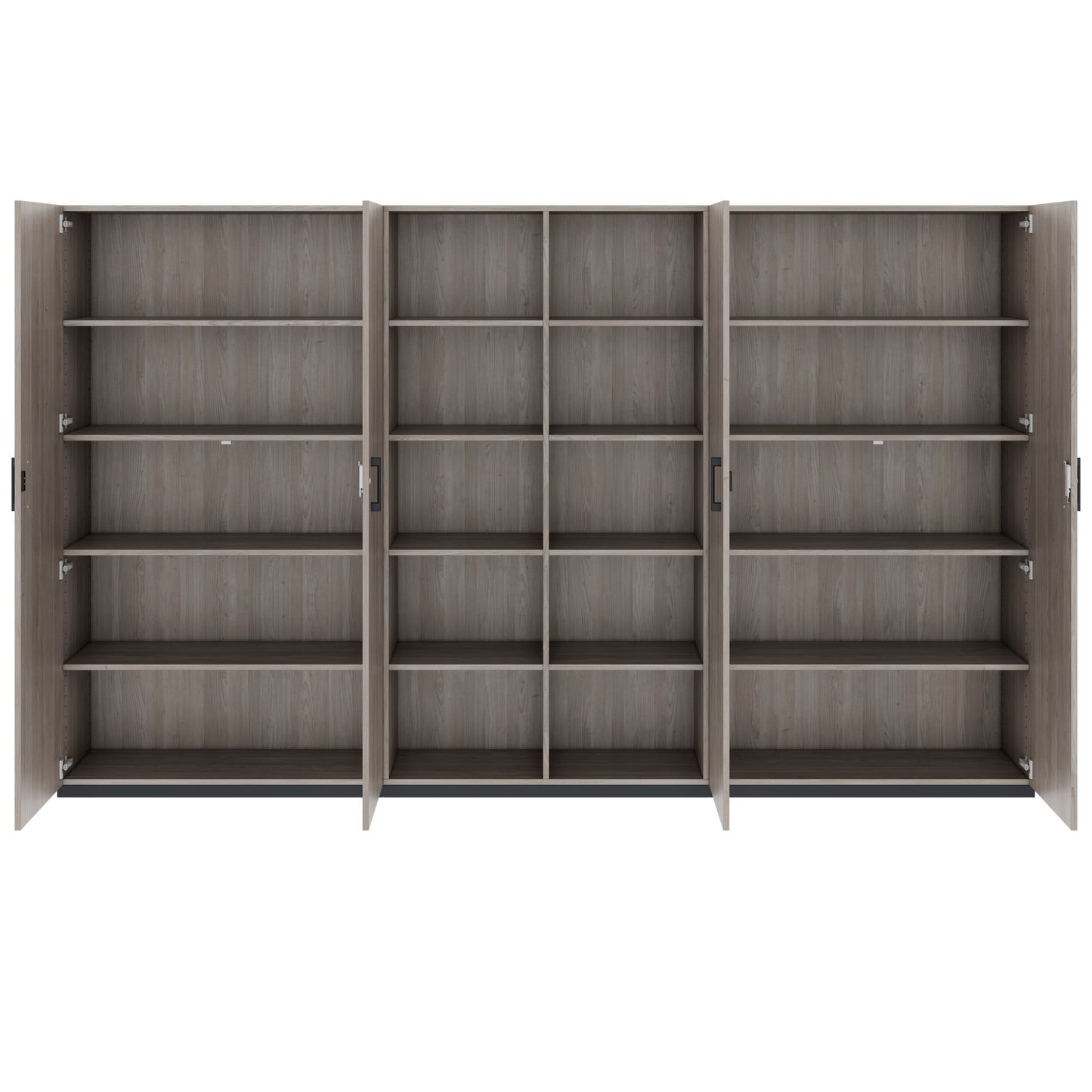 CHOICE Schrankwand | 5OH, 3000 x 1820 mm, Nordeiche grau
