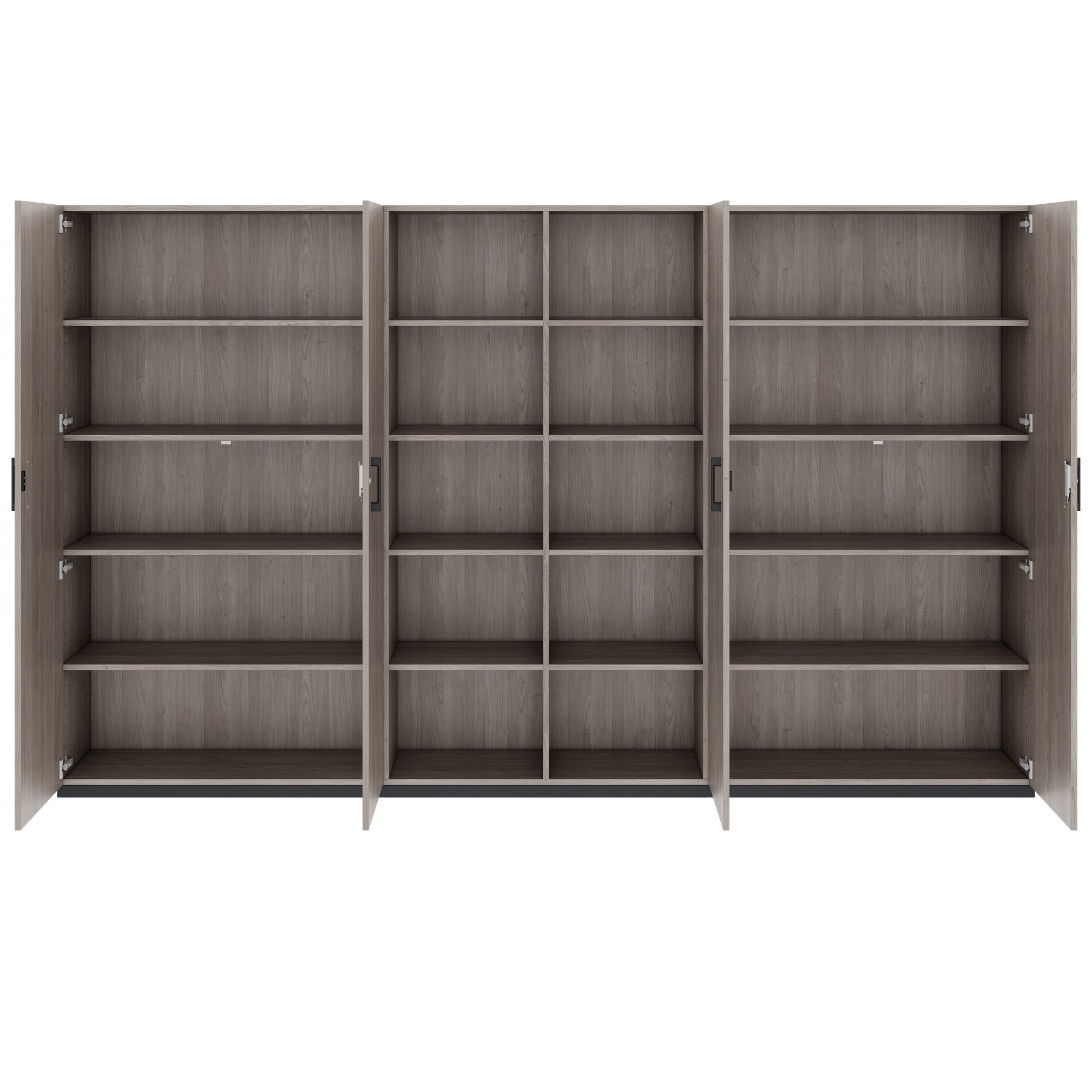 CHOICE Schrankwand | 5OH, 3000 x 1820 mm, Nordeiche grau