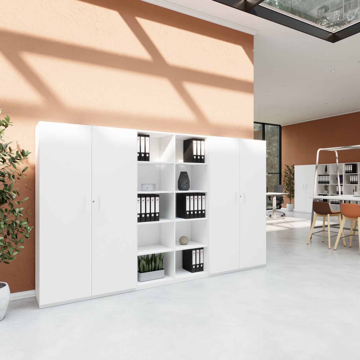 CHOICE Schrankwand | 5OH, 3000 x 1820 mm, Weiss