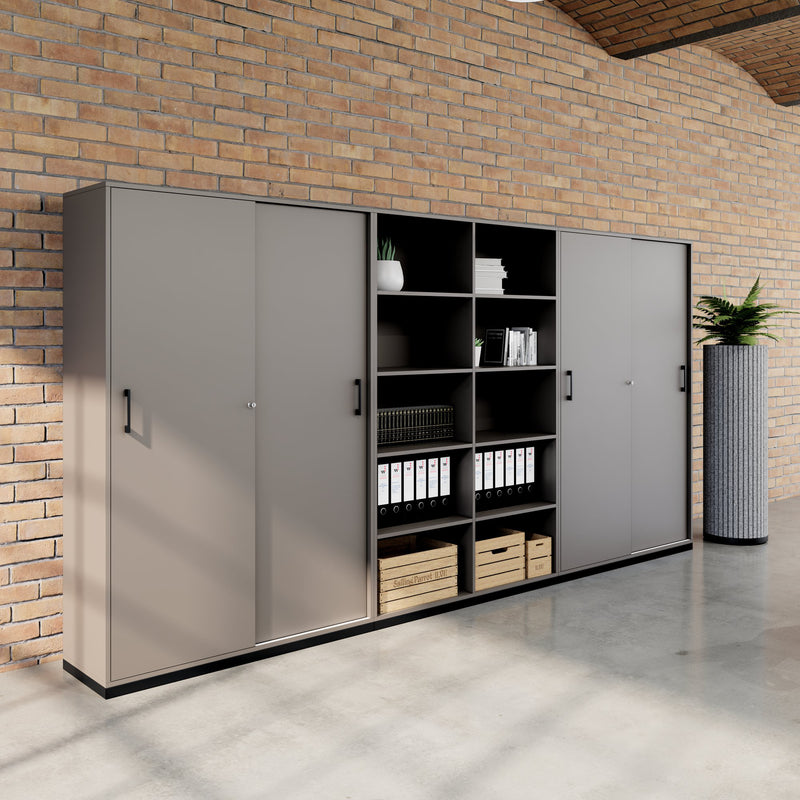 CHOICE Storage wall | 5OH, 3600 x 1820 mm, Cubanit gray  - 2 Main Image