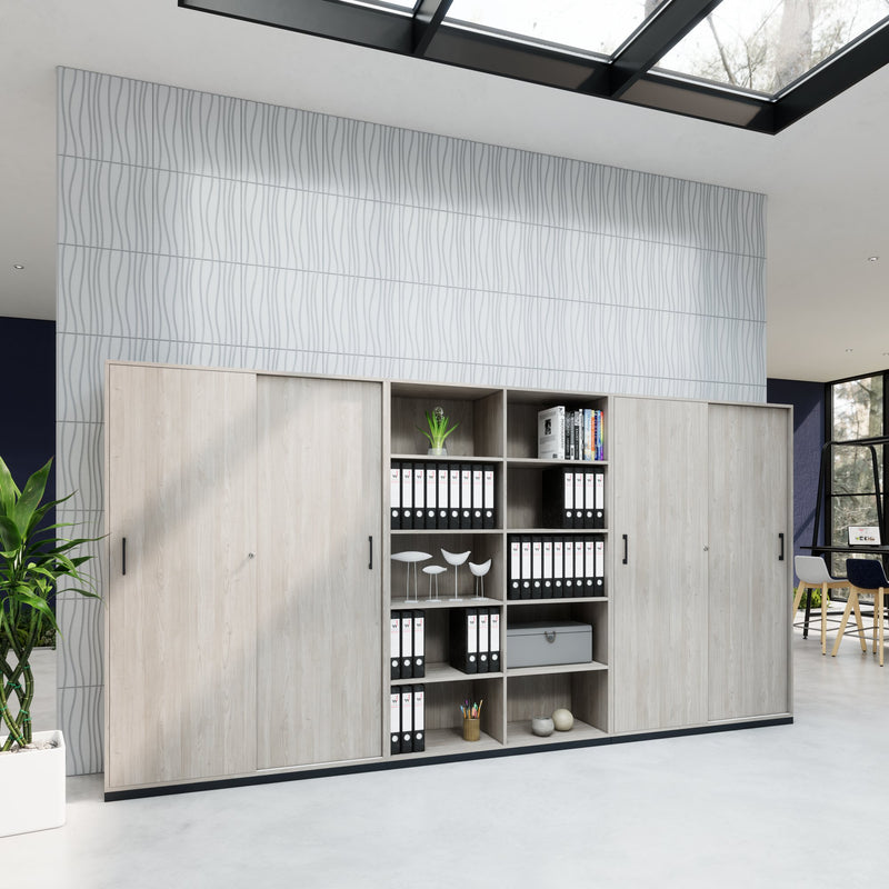 CHOICE Mur d’armoires | 5OH, 3600 x 1820 mm, chêne nordique gris  - 2 Main Image