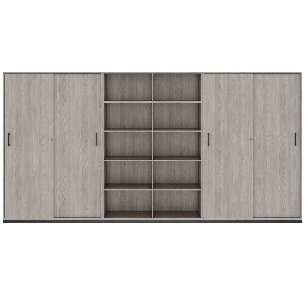 CHOICE Mur d’armoires | 5OH, 3600 x 1820 mm, chêne nordique gris  - 3 Lightbox Main Image