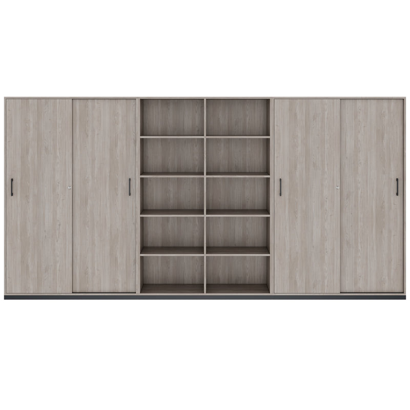 CHOICE Mur d’armoires | 5OH, 3600 x 1820 mm, chêne nordique gris  - 3 Main Image