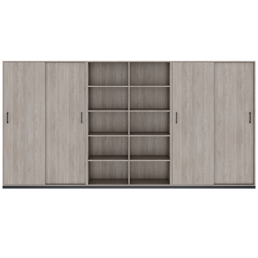 CHOICE Schrankwand | 5OH, 3600 x 1820 mm, Nordeiche grau