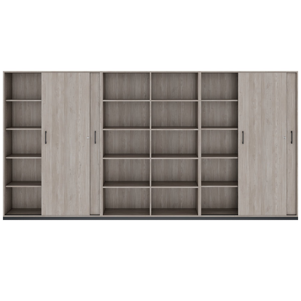 CHOICE Mur d’armoires | 5OH, 3600 x 1820 mm, chêne nordique gris  - 4 Lightbox Main Image