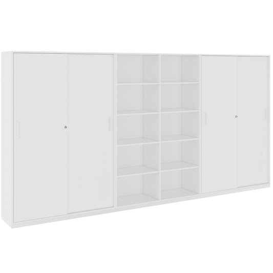 CHOICE Schrankwand | 5OH, 3600 x 1820 mm, Weiss