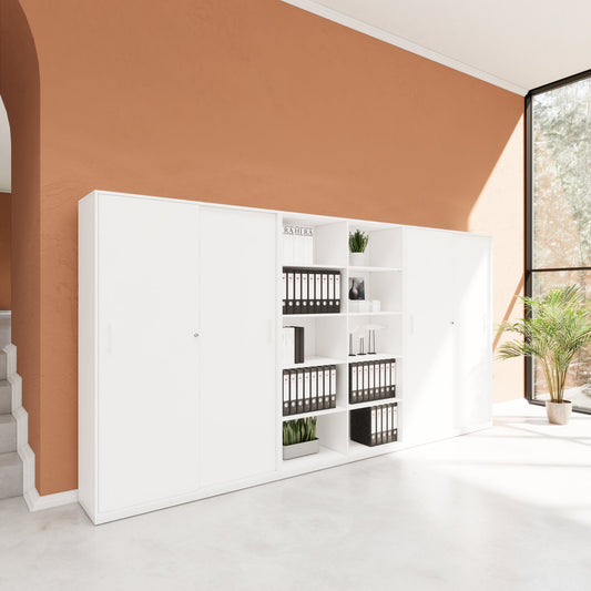 CHOICE Schrankwand | 5OH, 3600 x 1820 mm, Weiss