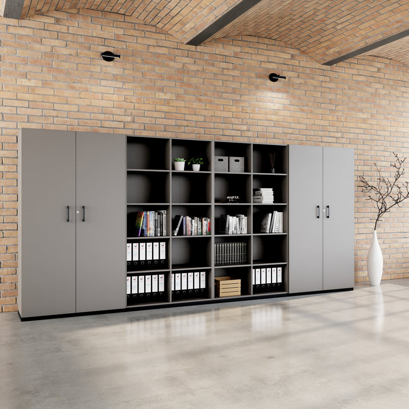 CHOICE Parete attrezzata | 5OH, 4000 x 1820 mm, grigio cubanita  - 2 Main Image