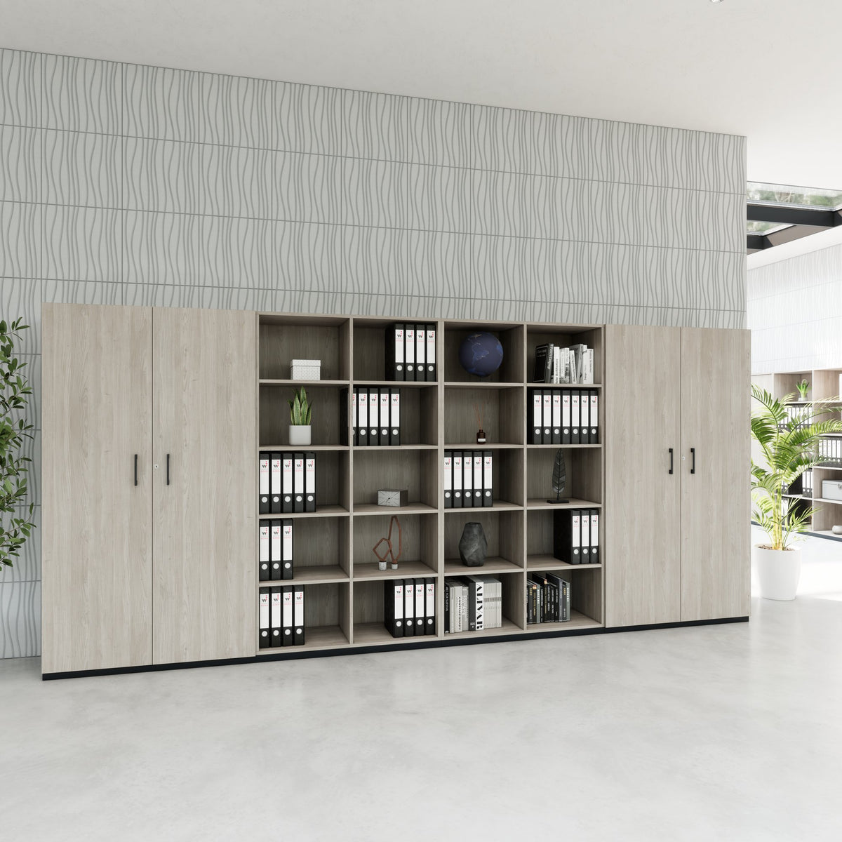CHOICE Armoire murale | 5OH, 4000 x 1820 mm, chêne nordique gris  - 2 Lightbox Main Image