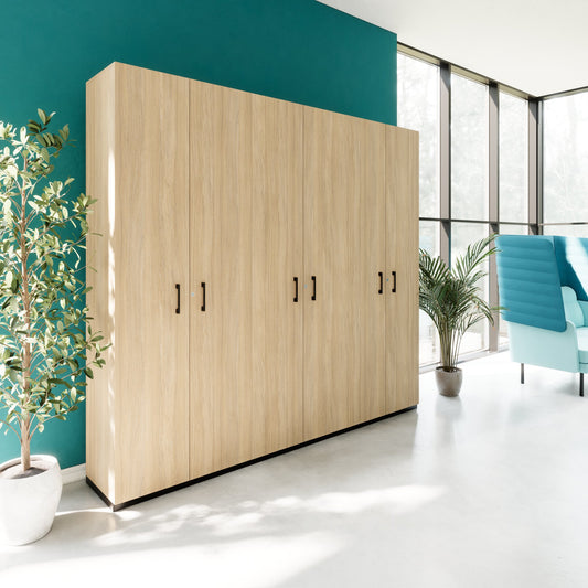 CHOICE Schrankwand | 6OH, 2400 x 2170 mm, Bernsteineiche