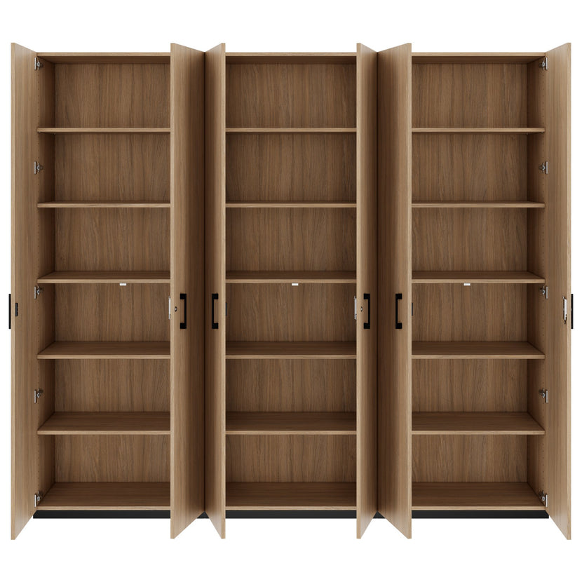 CHOICE Schrankwand | 6OH, 2400 x 2170 mm, Bernsteineiche