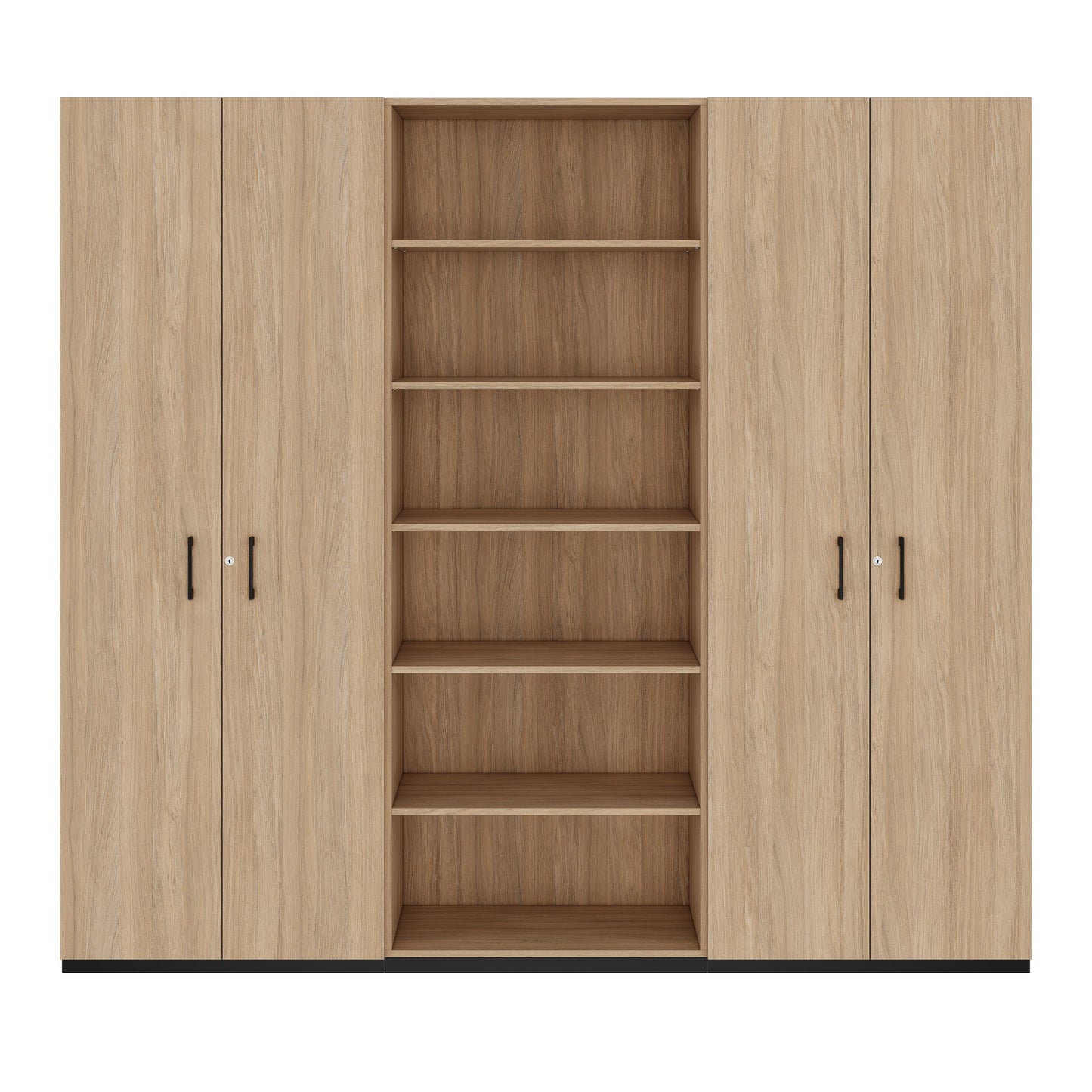 CHOICE Schrankwand | 6OH, 2400 x 2170 mm, Bernsteineiche