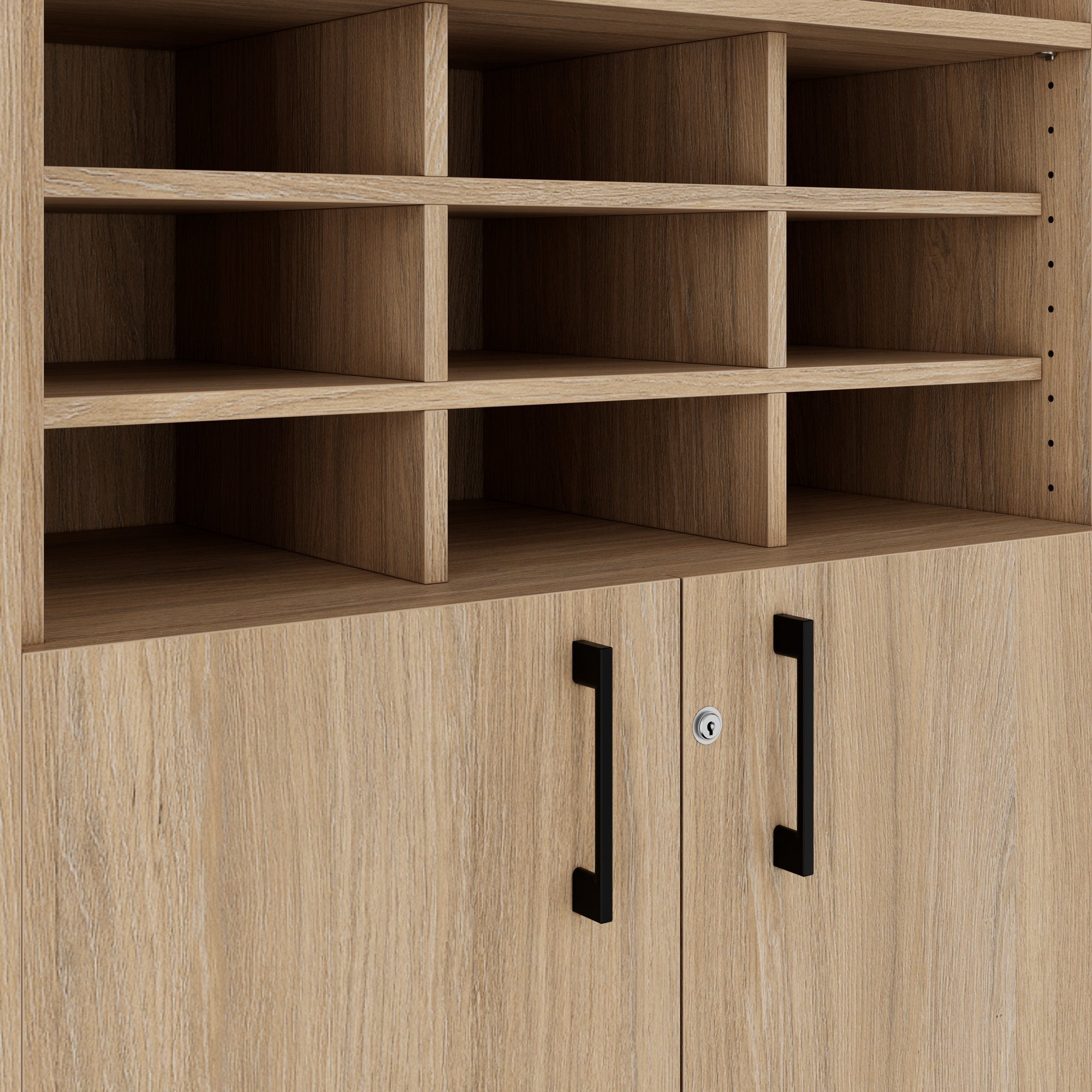 CHOICE Schrankwand | 6OH, 2400 x 2170 mm, Bernsteineiche