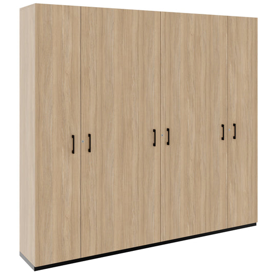 CHOICE Schrankwand | 6OH, 2400 x 2170 mm, Bernsteineiche
