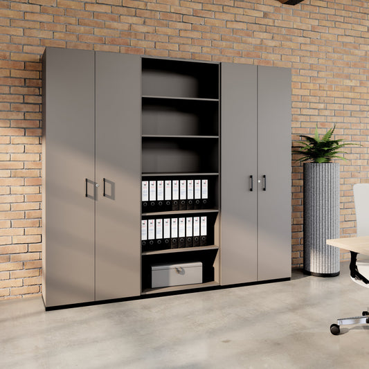 CHOICE Schrankwand | 6OH, 2400 x 2170 mm, Cubanitgrau