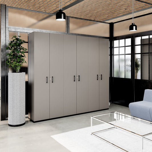 CHOICE Schrankwand | 6OH, 2400 x 2170 mm, Cubanitgrau