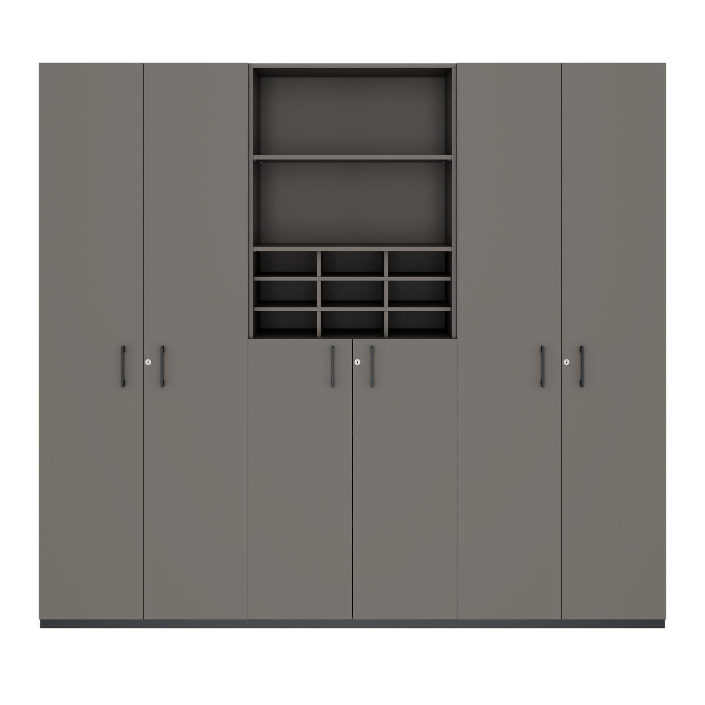 CHOICE Schrankwand | 6OH, 2400 x 2170 mm, Cubanitgrau