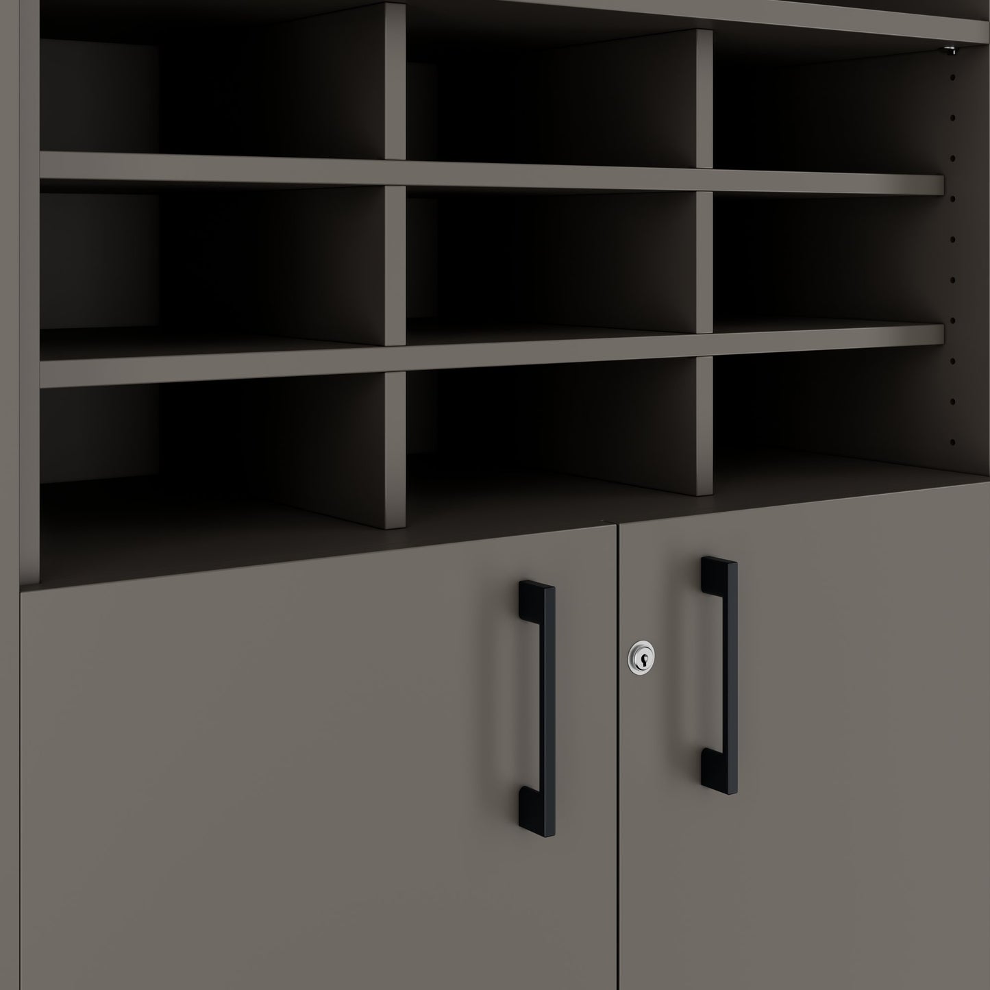 CHOICE Schrankwand | 6OH, 2400 x 2170 mm, Cubanitgrau