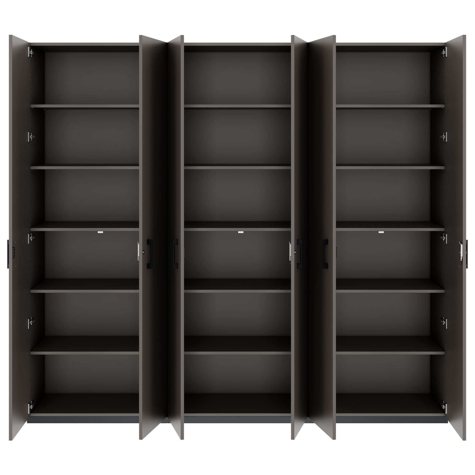 CHOICE Schrankwand | 6OH, 2400 x 2170 mm, Cubanitgrau