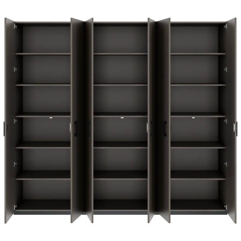 CHOICE Schrankwand | 6OH, 2400 x 2170 mm, Cubanitgrau