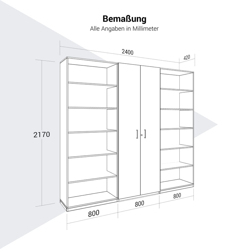 CHOICE Mur mur | 6OH, 2400 x 2170 mm, gris cubanite