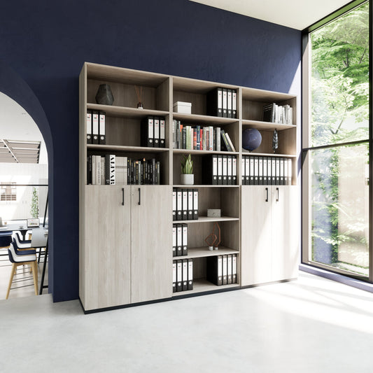 CHOICE Schrankwand | 6OH, 2400 x 2170 mm, Nordeiche grau