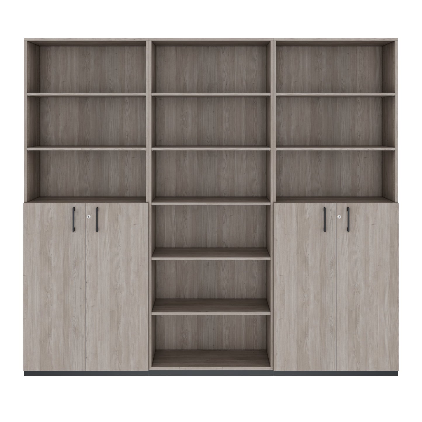 CHOICE Schrankwand | 6OH, 2400 x 2170 mm, Nordeiche grau