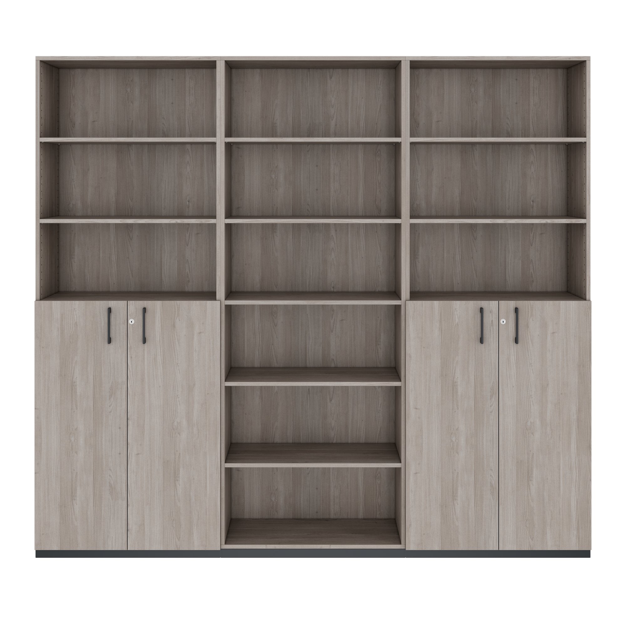 CHOICE Schrankwand | 6OH, 2400 x 2170 mm, Nordeiche grau