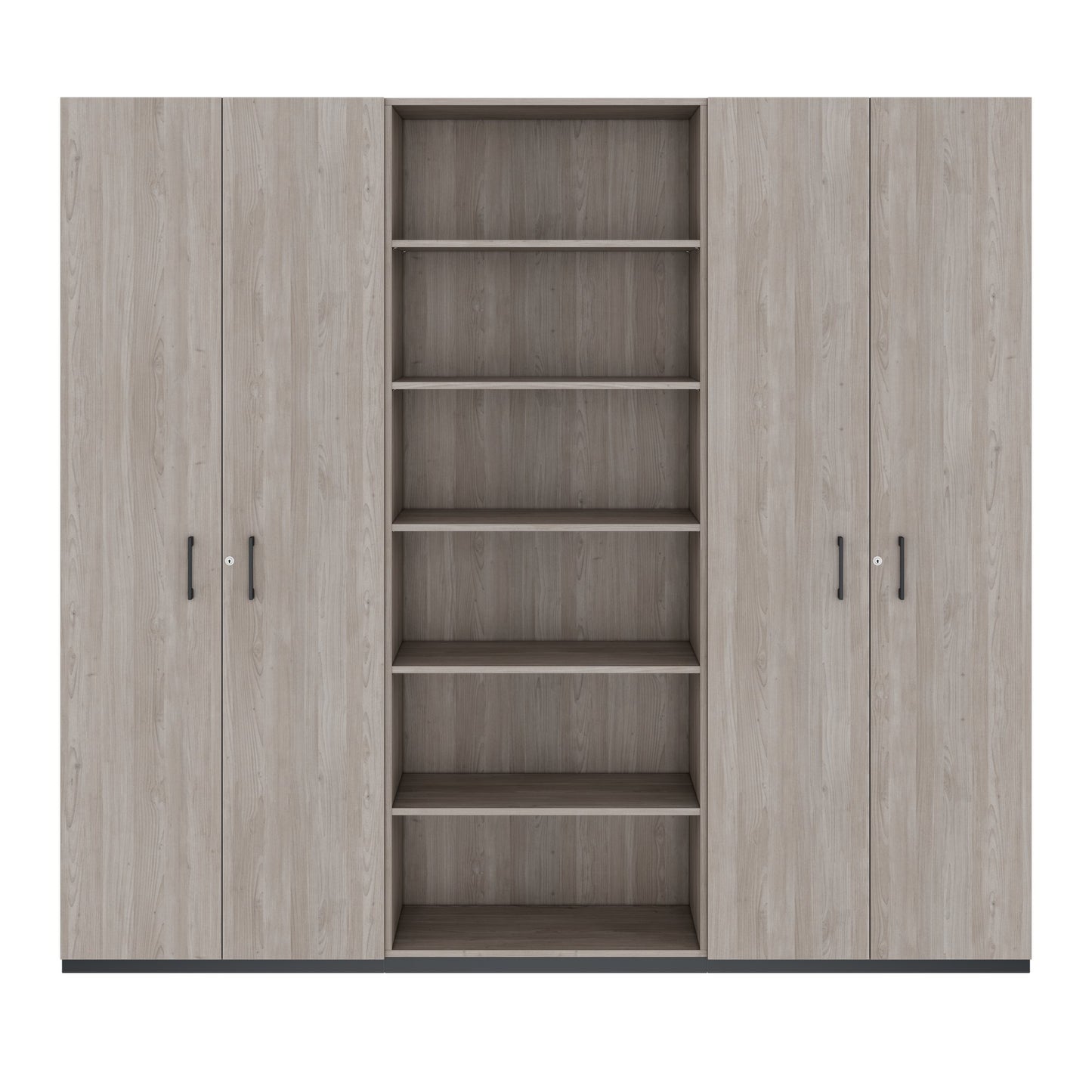 CHOICE Schrankwand | 6OH, 2400 x 2170 mm, Nordeiche grau